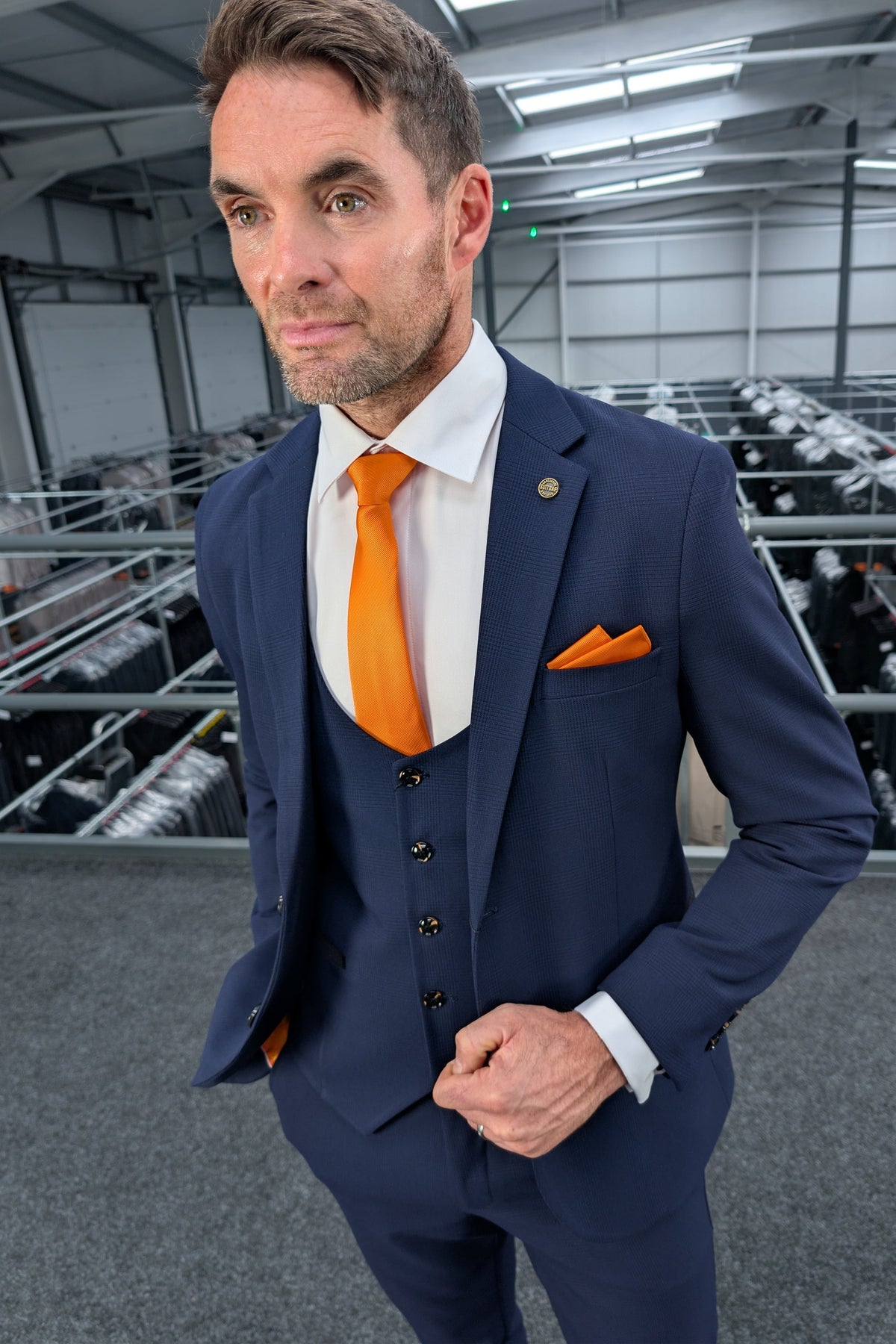 Charles Navy Three Piece Suit